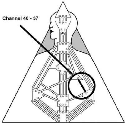 這才是人類圖的37-40通道，37擔心別人而使40主動幫助，衝動使自己承擔不必要責任。